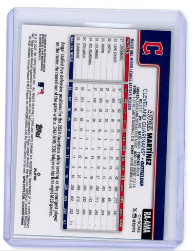 Angel Martinez 2025 Topps Chrome autograph rookie card