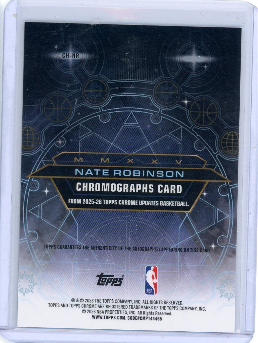 Nate Robinson 2025-26 Topps Chrome Chromographs autograph