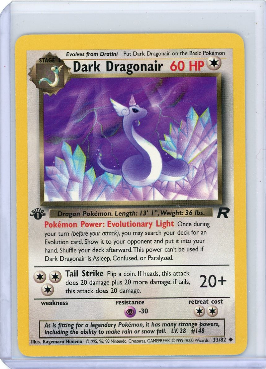 Dark Dragonair Pokémon Team Rocket 1st Edition Non Holo #33/82