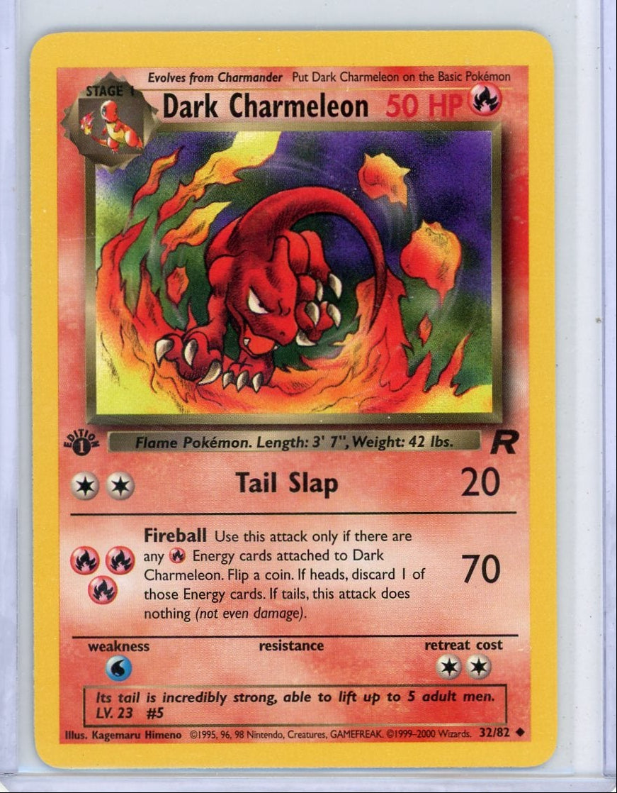 Dark Charmeleon Pokémon Team Rocket 1st Edition Non Holo #32/82