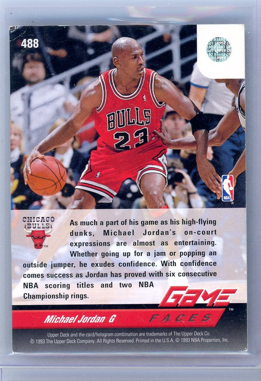 Michael Jordan 1993 Upper Deck Game Faces (creased) #488
