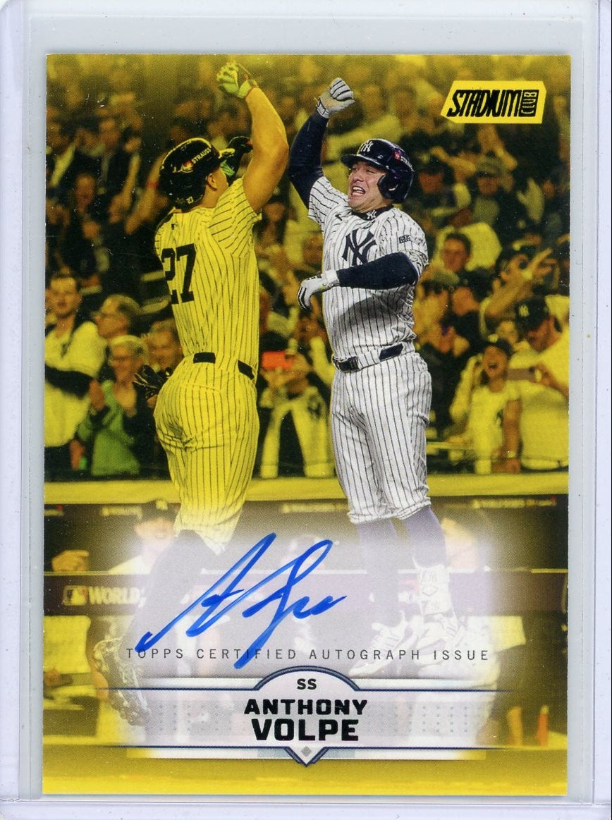 Anthony Volpe 2025 Topps Stadium Club Auto Yellow