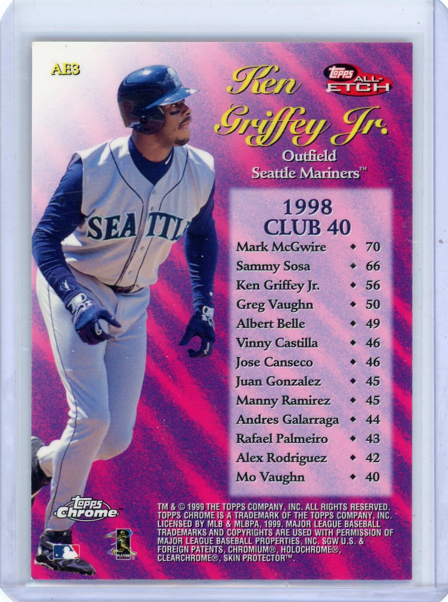 Ken Griffey Jr. 1999 Topps Chrome Club 40