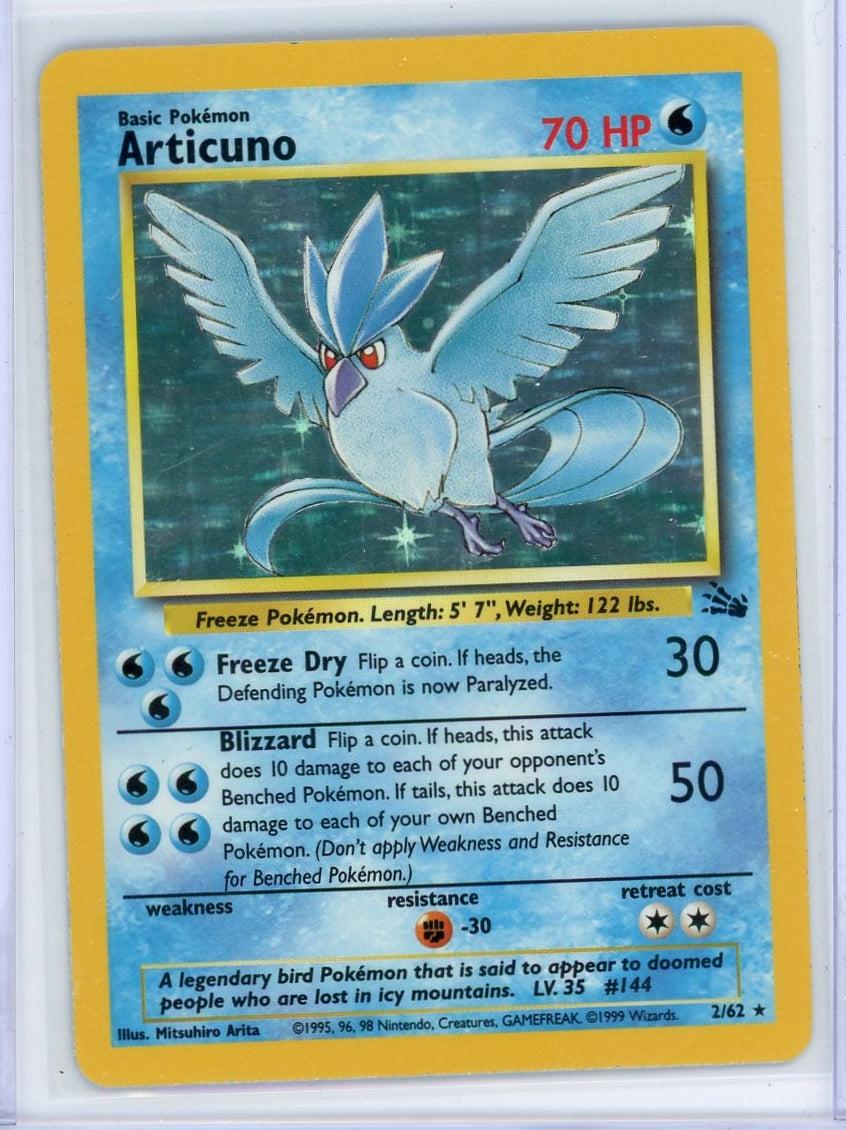 Articuno 1999 Pokemon Fossil holo #2/62