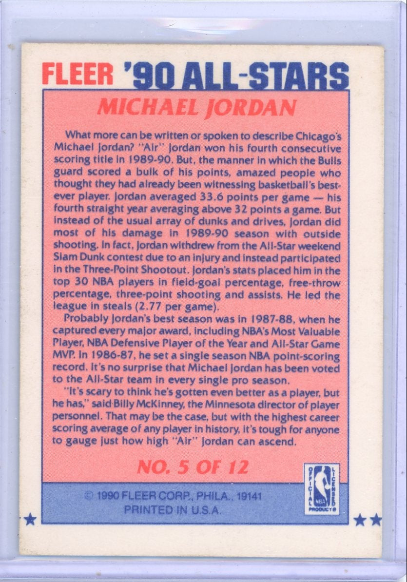 Michael Jordan 1990 Fleer All-Stars #5