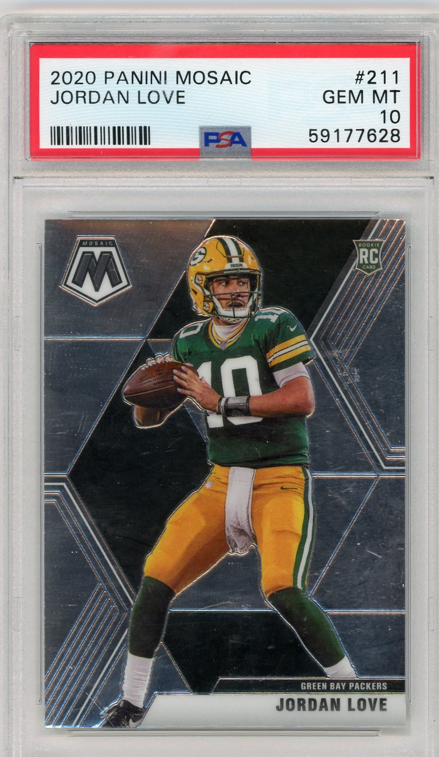 Jordan Love 2020 Panini Mosaic #211 PSA 10