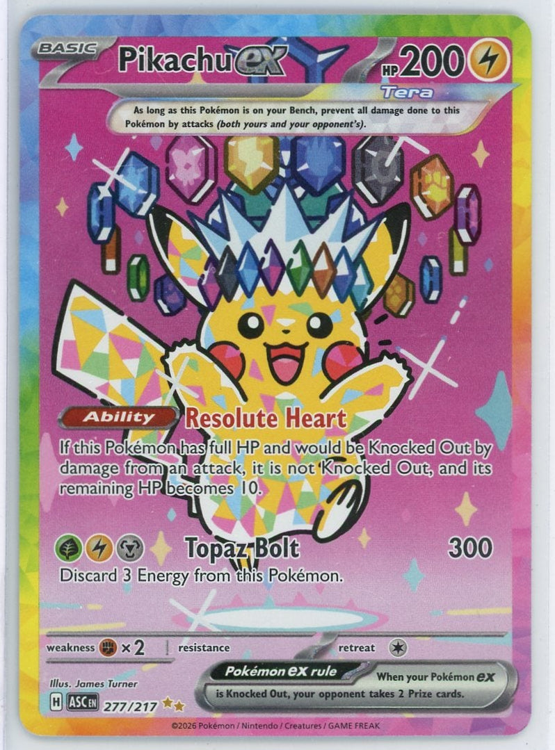 Pikachu ex Pokémon Ascended Heroes Special Illustration Rare #277/217