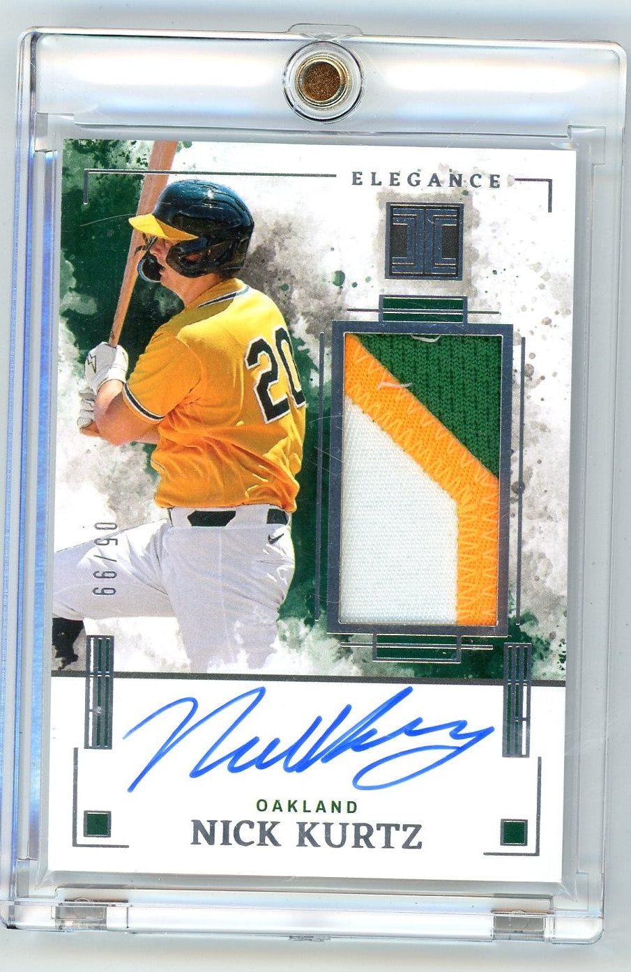 Nick Kurtz 2025 Panini Impeccable Elegance Jersey Auto #'d 05/99