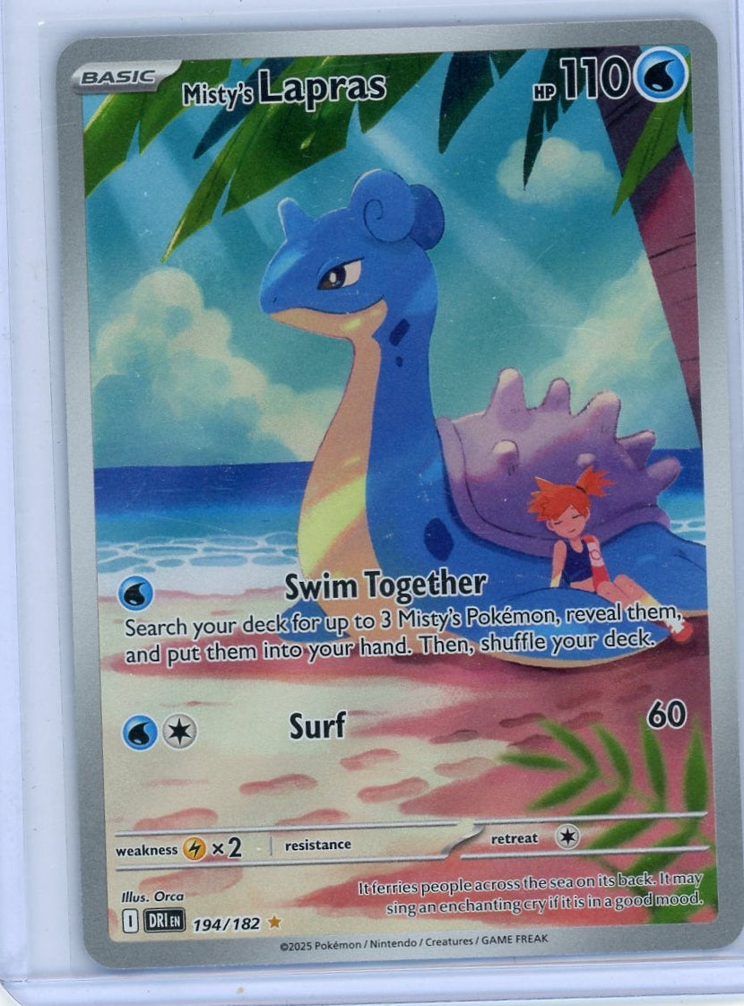 Misty's Lapras Pokémon Destined Rivals Illustration Rare #194/182