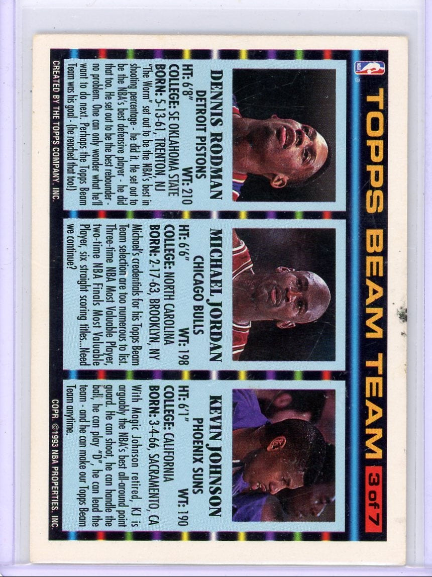 D Rodman M Jordan K Johnson 1993 Topps Beam Team #3