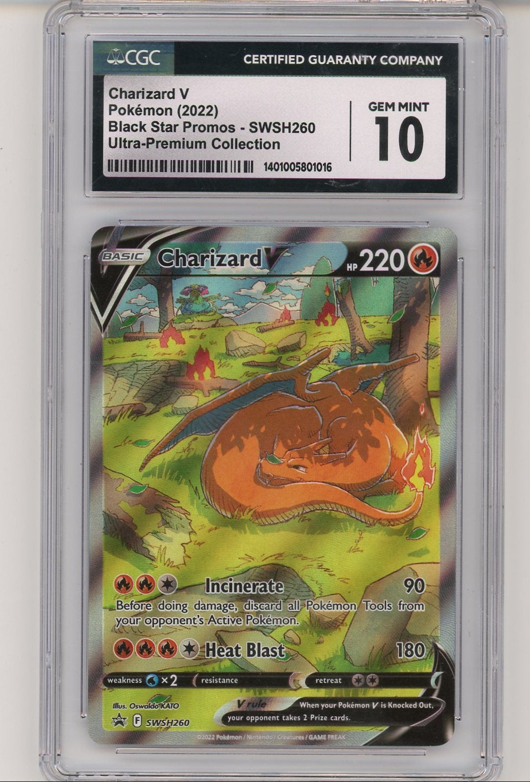 Charizard V 2022 Pokemon UPC Promo #SWSH260 CGC 10