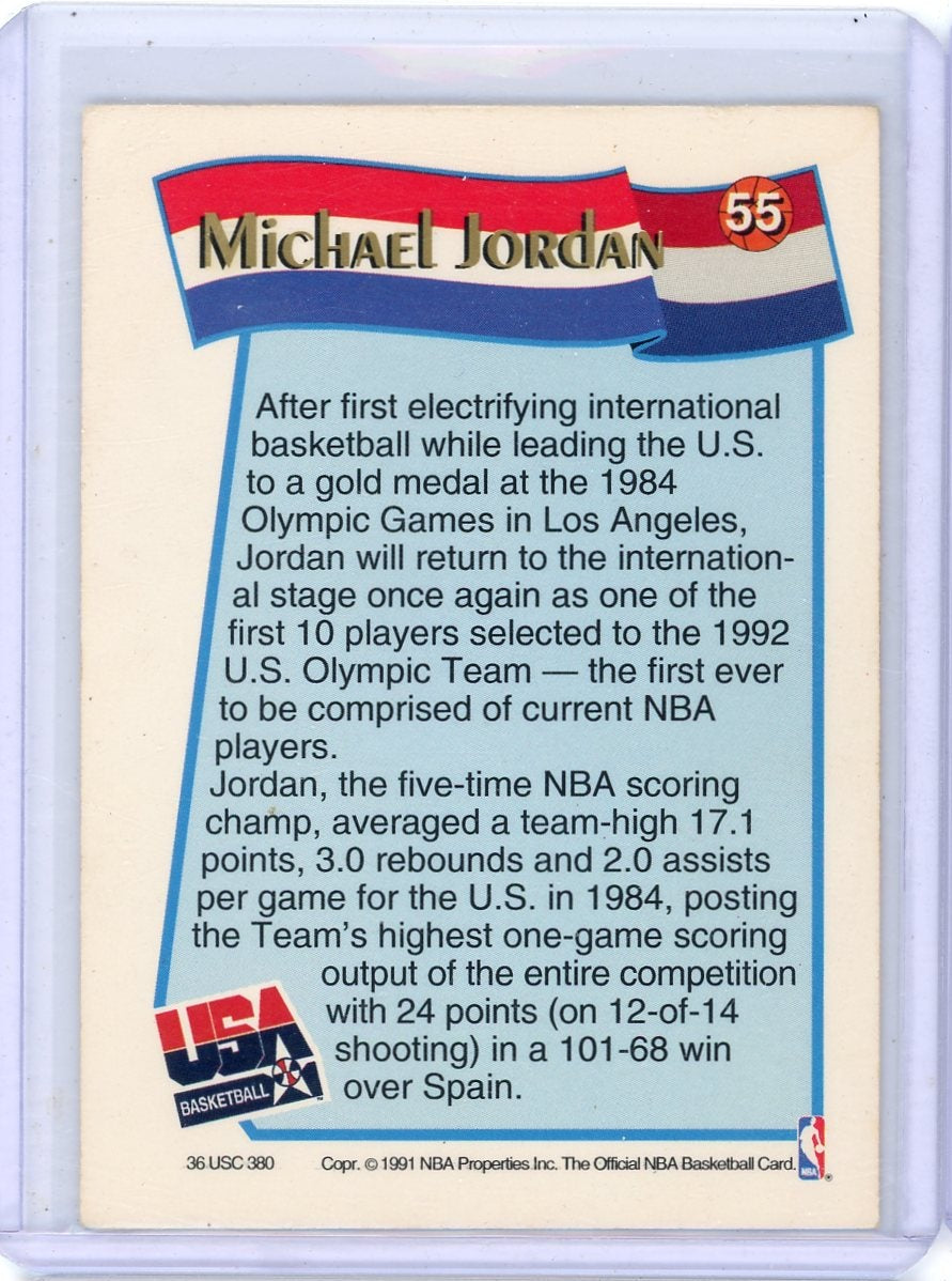 Michael Jordan 1991 NBA Hoops Team USA #55