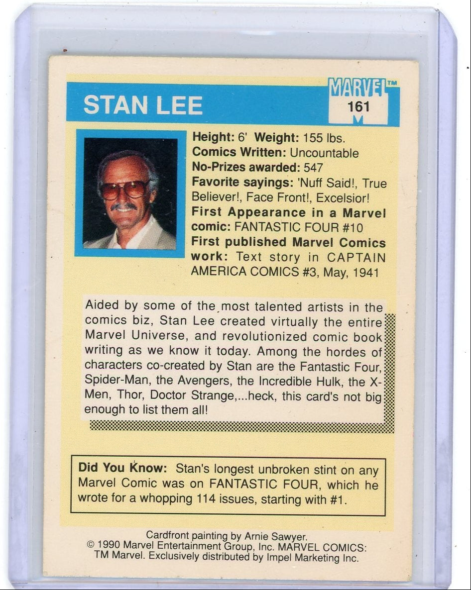 Stan Lee 'Mr. Marvel' 1990 Marvel Universe