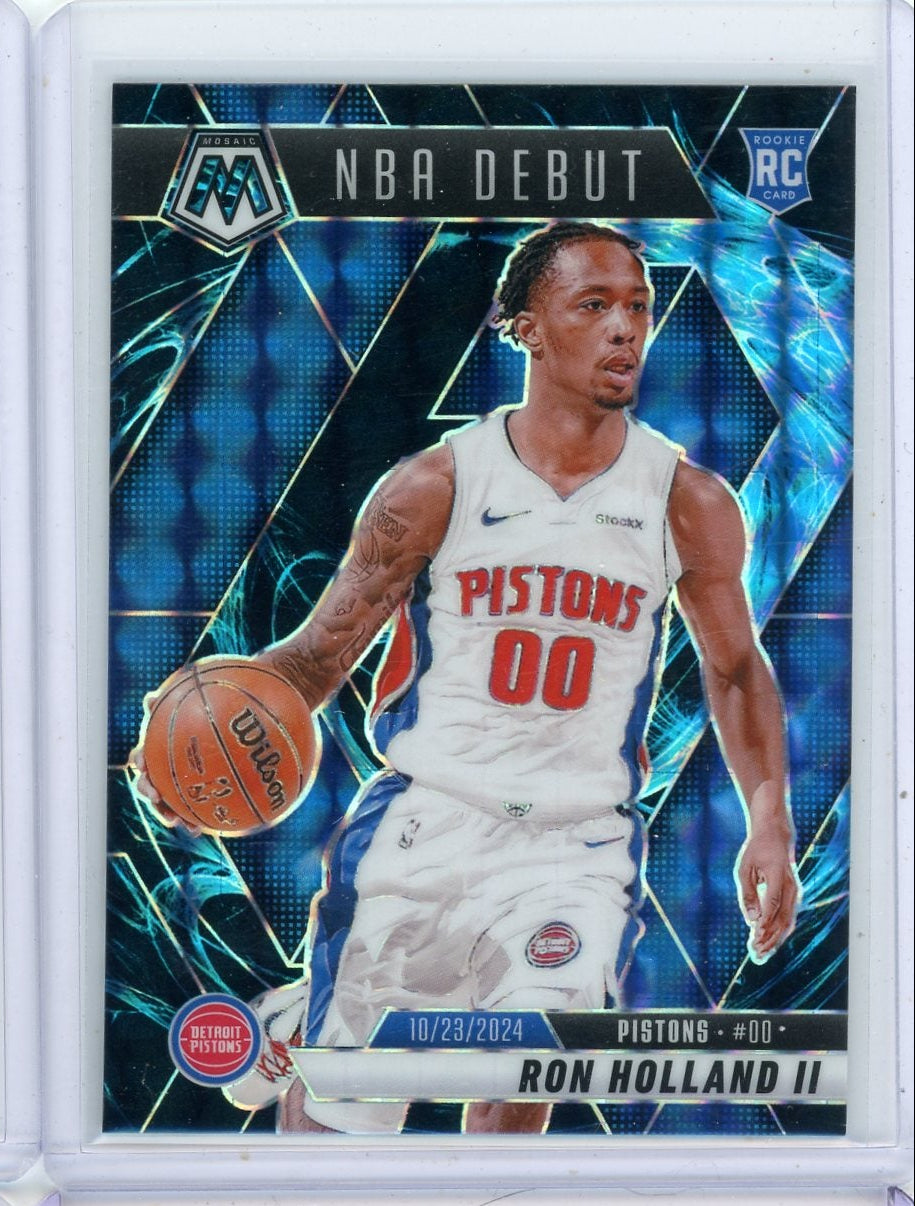 Ron Holland II 2024-25 Panini Mosaic NBA Debut Genesis RC