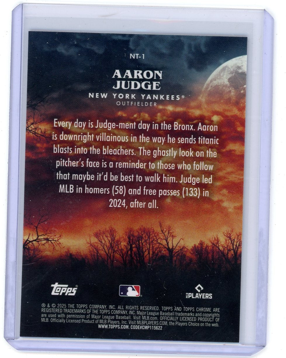 Aaron Judge 2025 Topps Chrome Update Night Terrors