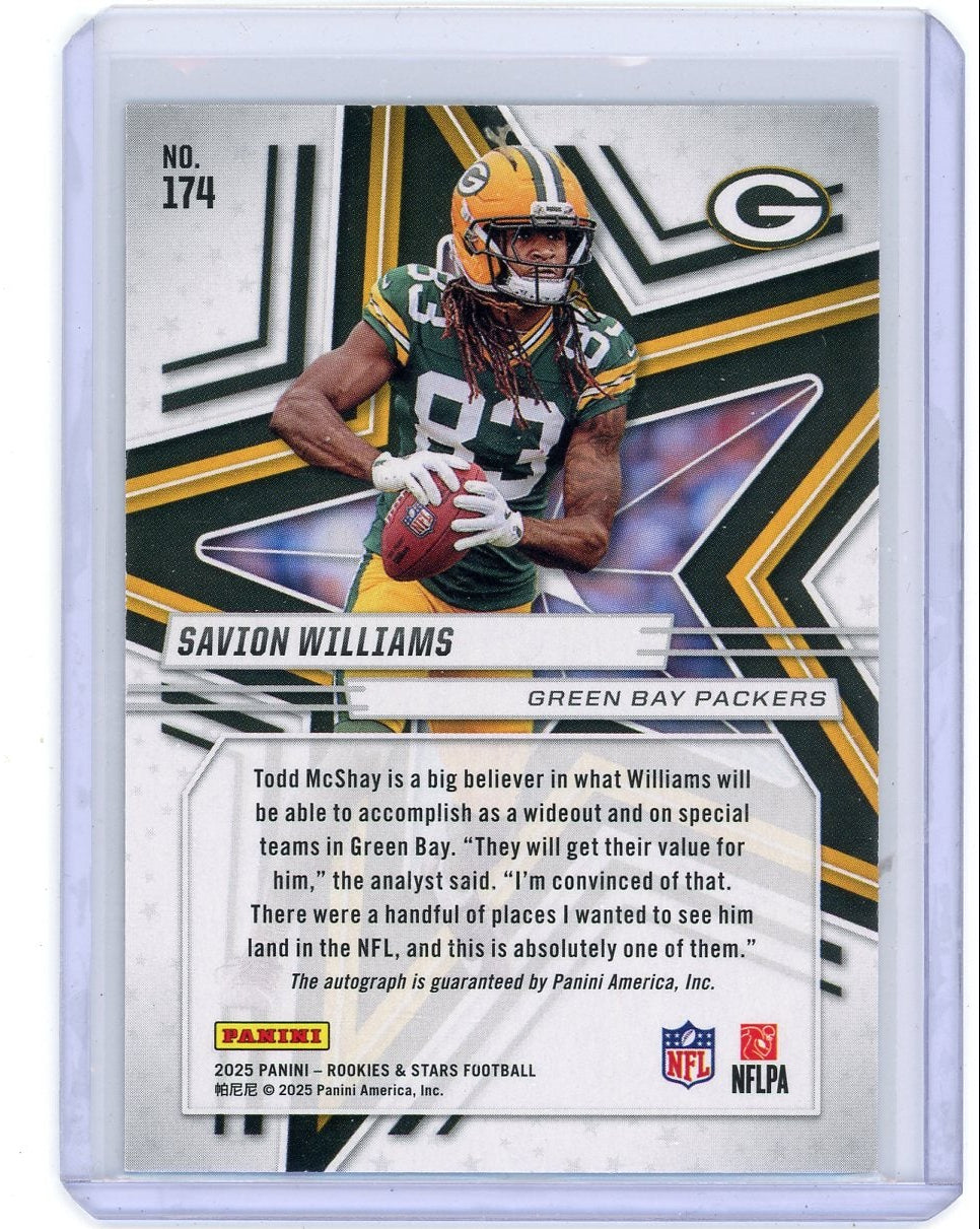 Savion Williams 2025 Panini Rookies & Stars Auto
