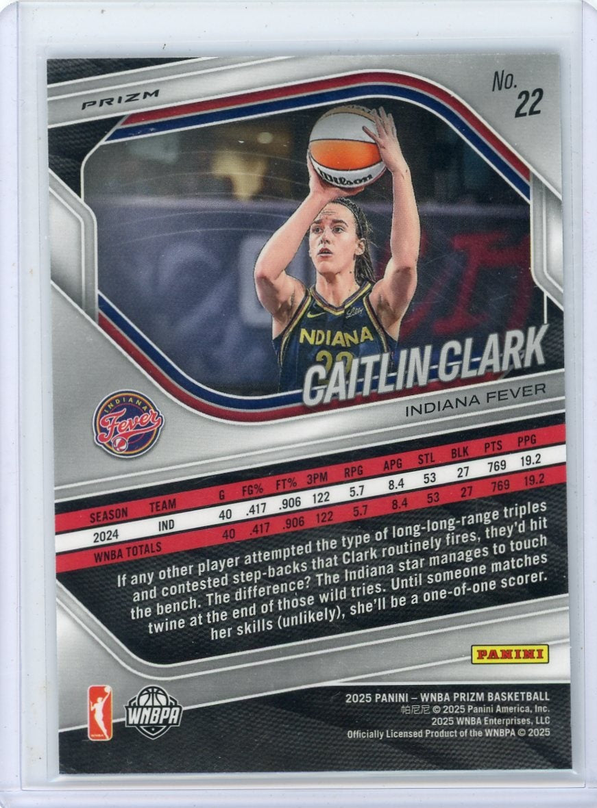 Caitlin Clark 2025 Panini Prizm White Seismic prizm