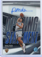 Noah Penda 2025-26 Bowman Basketball Opening Statement Rookie Autograph