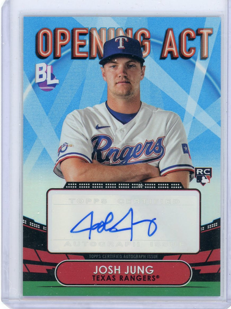 Josh Jung 2023 Topps Big League Opening Acts autograph rookie card