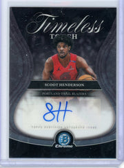 Scoot Henderson 2025-26 Bowman Basketball Timeless Touch Autograph