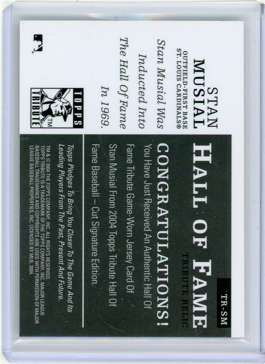 Stan Musial 2004 Topps Tribute Hall of Fame Game-Worn Jersey Relic