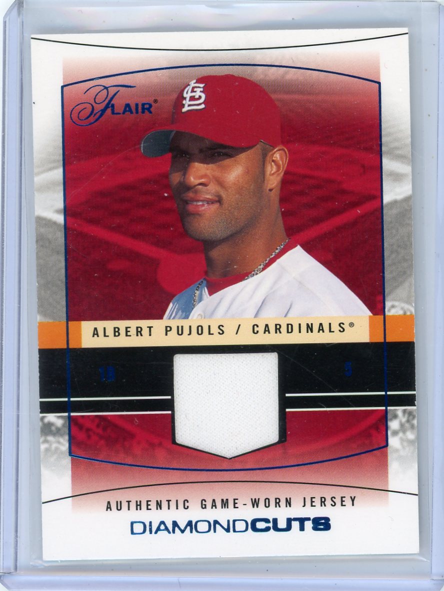 Albert Pujols 2004 Fleer Flair Diamond Cuts Game-Used Relic #'d 160/250