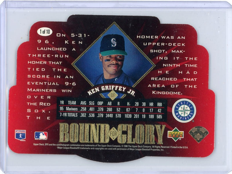 Ken Griffey Jr. 1996 Upper Deck SPX Bound for Glory die-cut holo