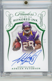 Adrian Peterson 2019 Panini Flawless Honored Ink autograph #'d 1/2