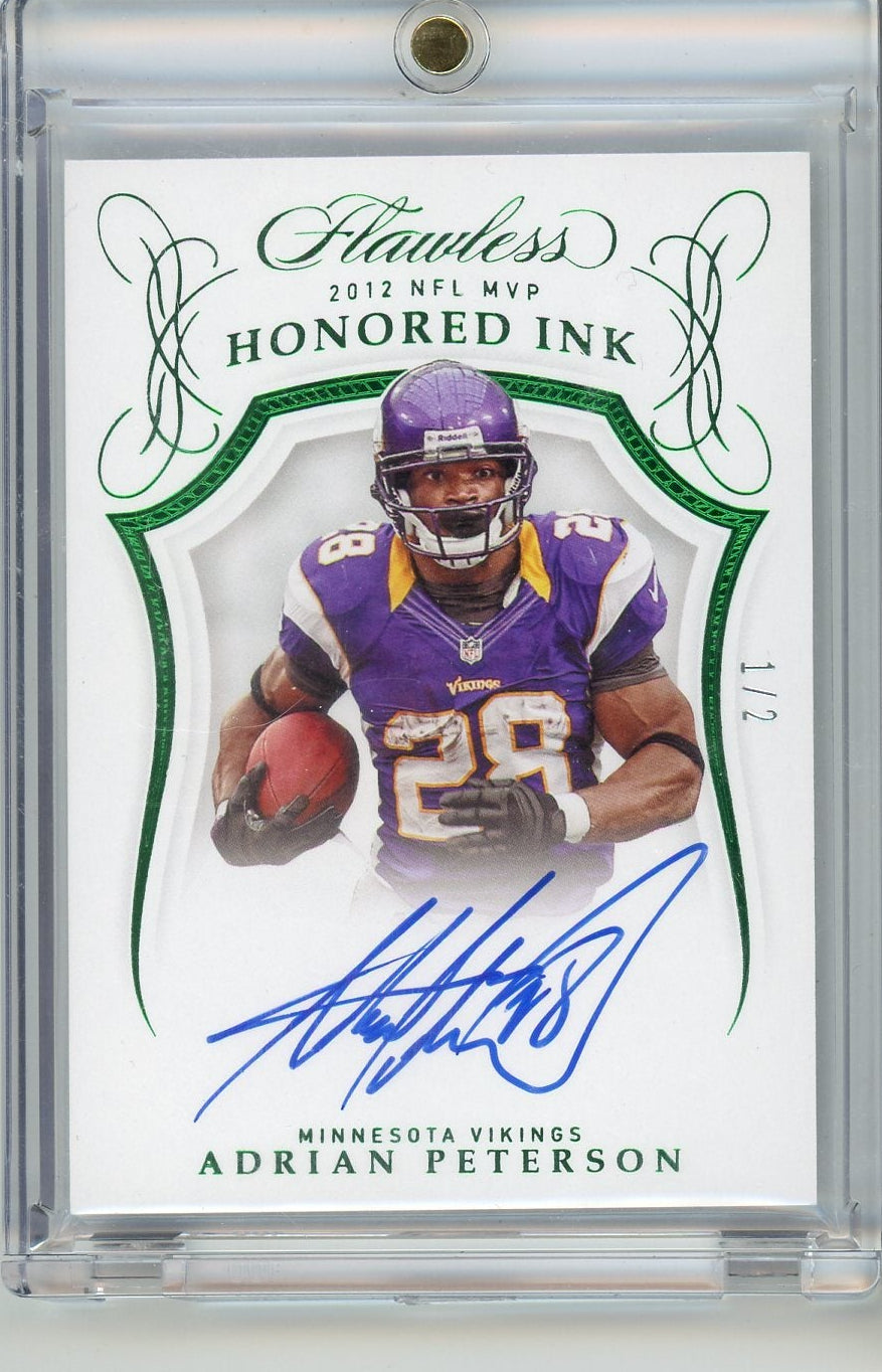 Adrian Peterson 2019 Panini Flawless Honored Ink autograph #'d 1/2