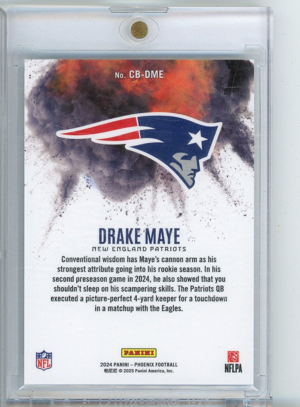 Drake Maye 2024 Panini Phoenix Color Blast rookie card