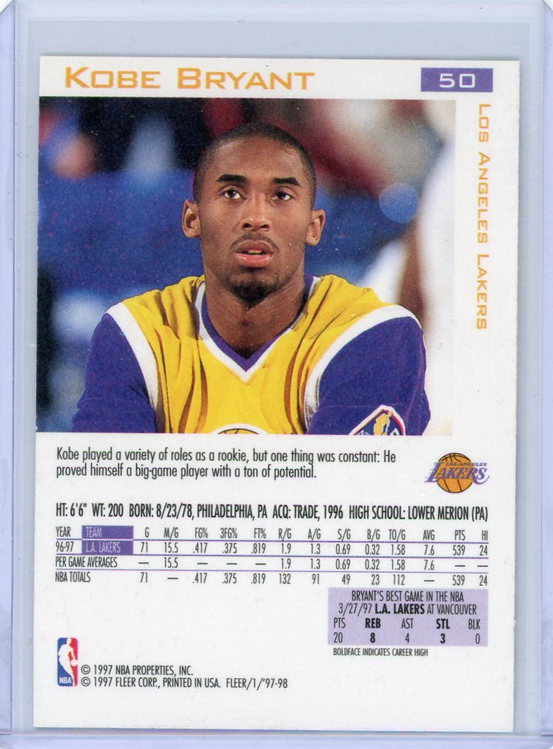 Kobe Bryant 1997-98 Fleer All-Rookie 