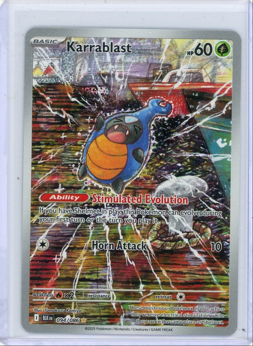 Karrablast Pokémon Black Bolt Illustration Rare #094/086