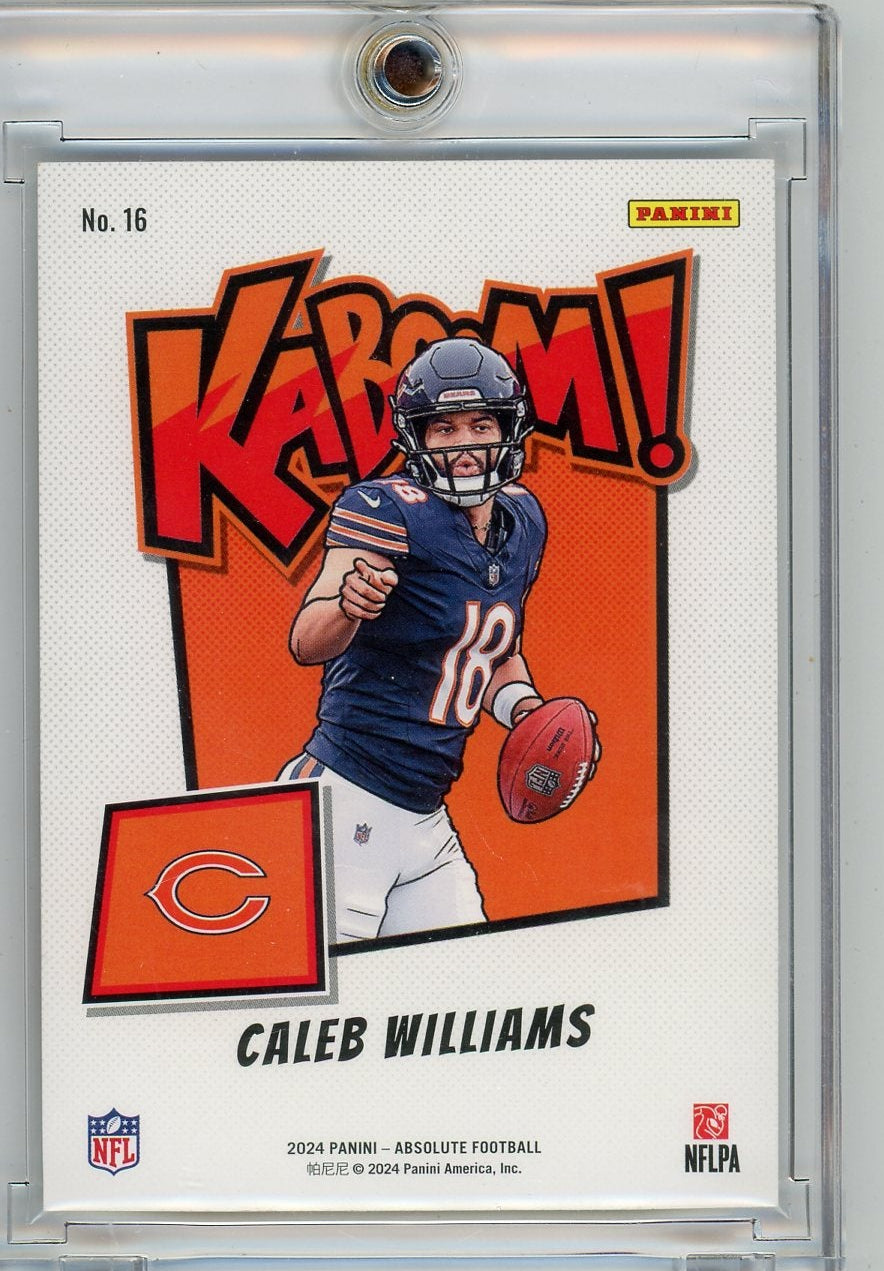 Caleb Williams 2024 Panini Absolute Kaboom! rookie card (horizontal)