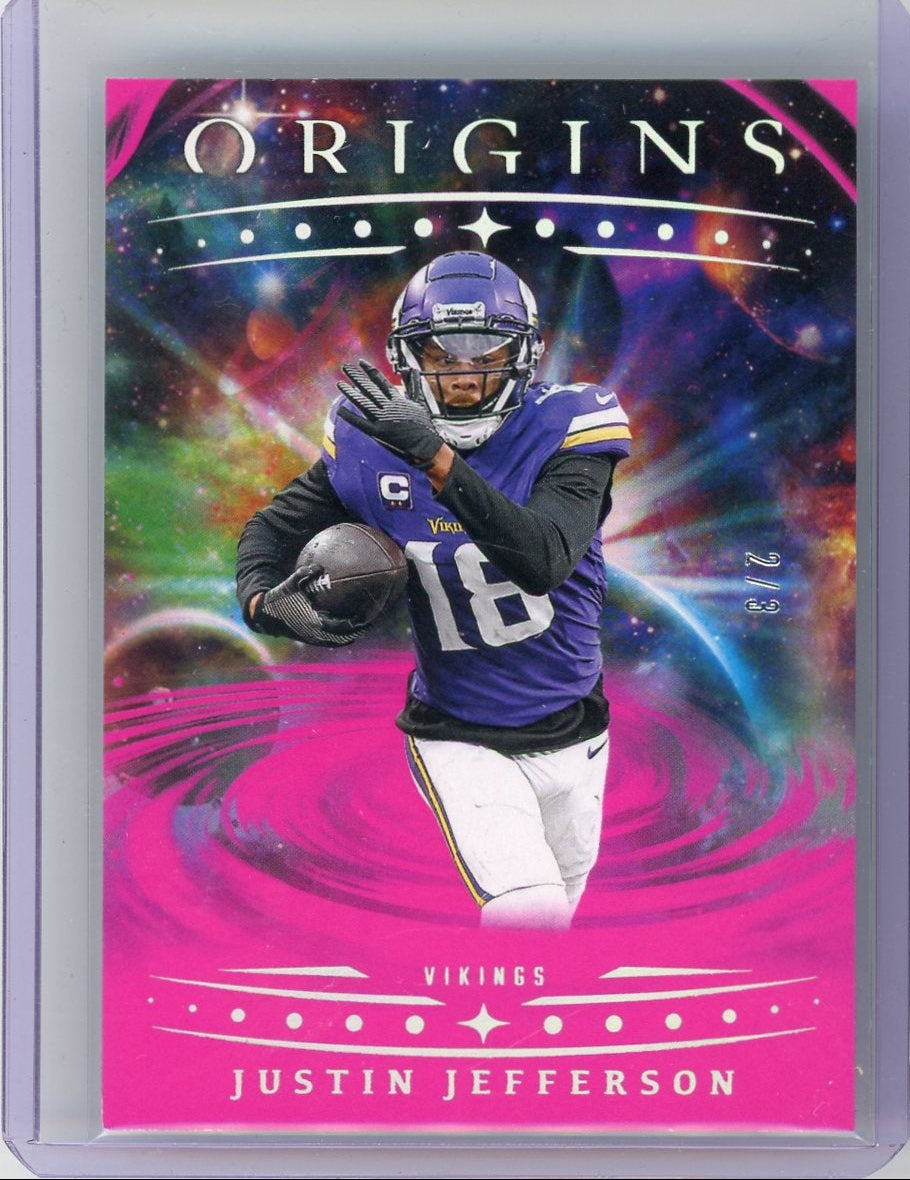 Justin Jefferson 2025 Panini Origins Pink #'d 2/3