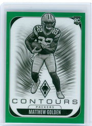 Matthew Golden 2025 Panini Phoenix Contours Green Prizm RC #'d 28/99