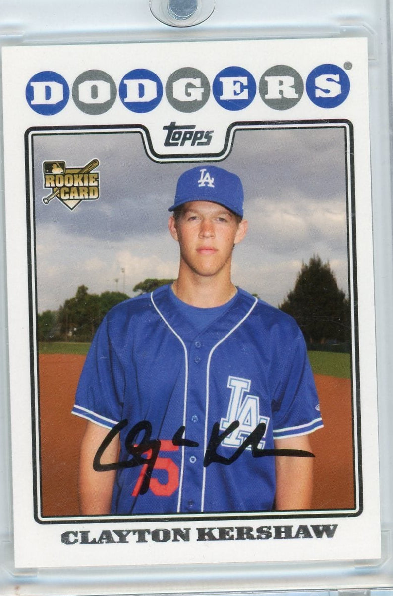 Clayton Kershaw 2008 Topps Updates & Highlights Rookie Auto