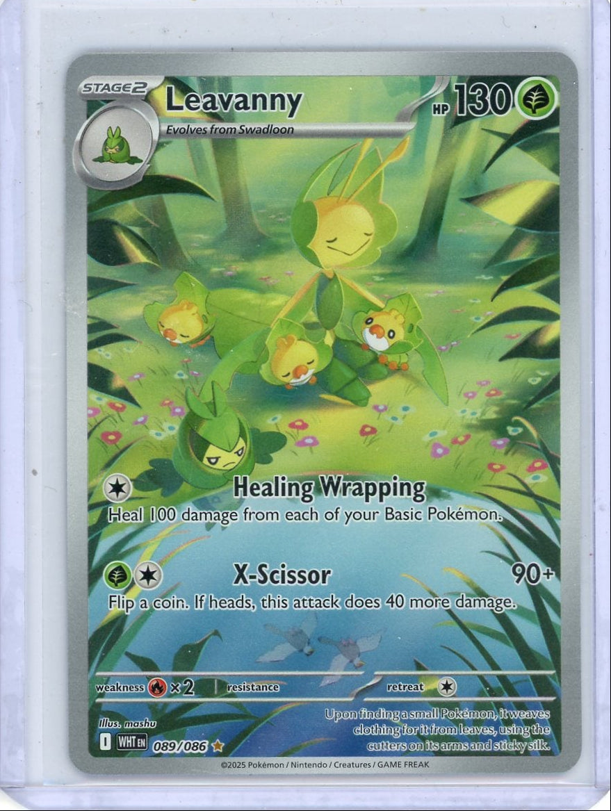 Leavanny 2025 Pokemon White Flare Illustration rare holo #089/086