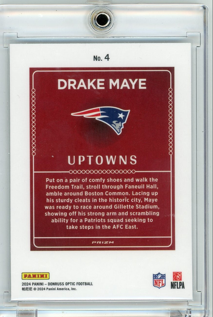 Drake Maye 2024 Panini Donruss Optic Uptowns rookie card