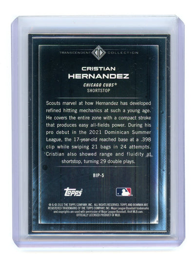 Cristian Hernandez 2022 Bowman Transcendent Collection Bowman Icons /50