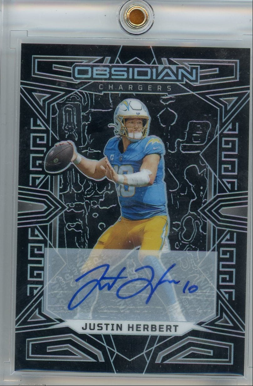 Justin Herbert 2023 Panini Obsidian Autograph