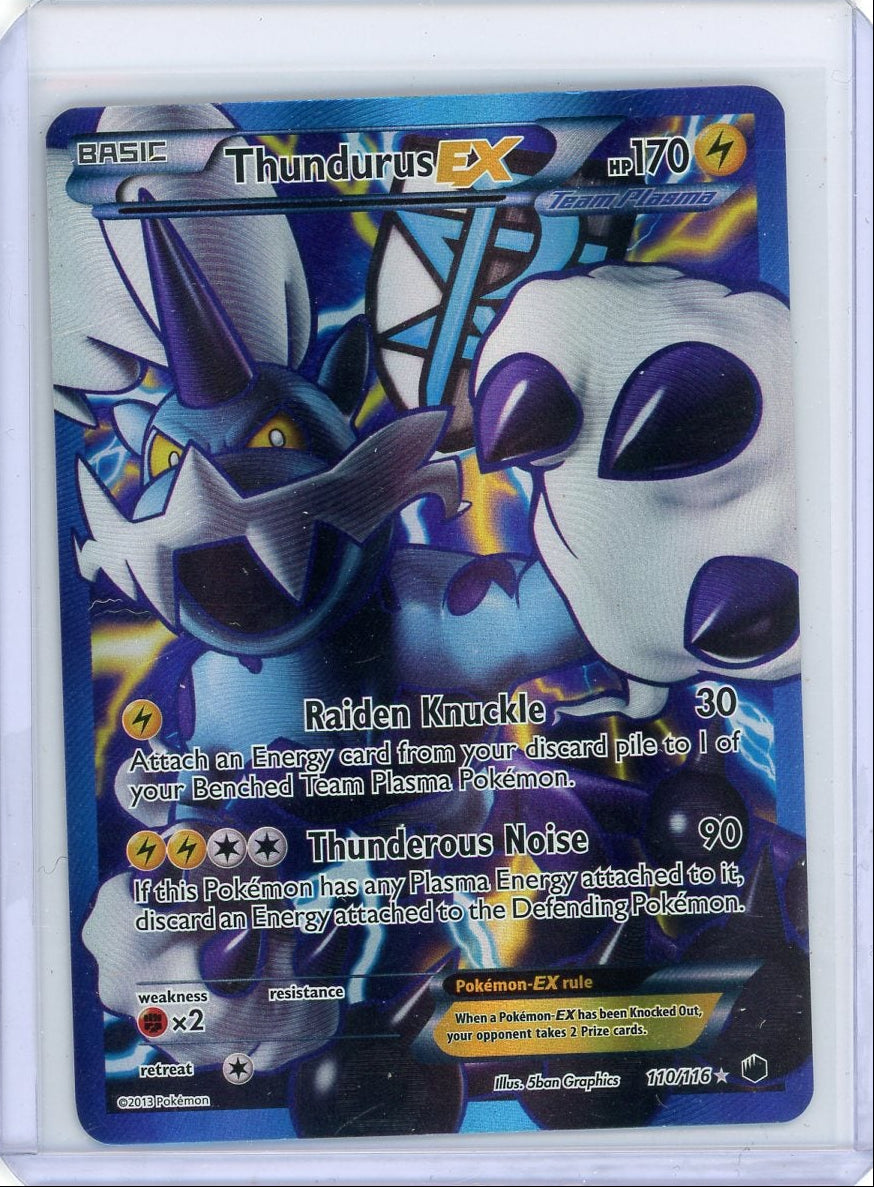Thundurus EX 2013 Pokemon Team Plasma Full Art #110/116