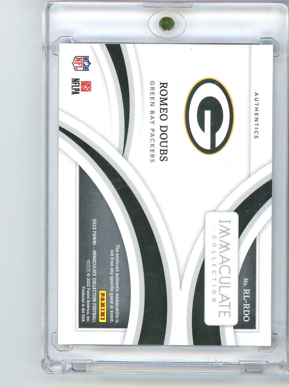 Romeo Doubs 2022 Panini Immaculate Collection Rookie Insignias #'d 4/5 RC