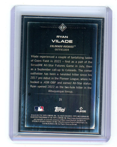 Ryan Vilade 2022 Bowman Transcendent Collection Bowman Icons /50 variation