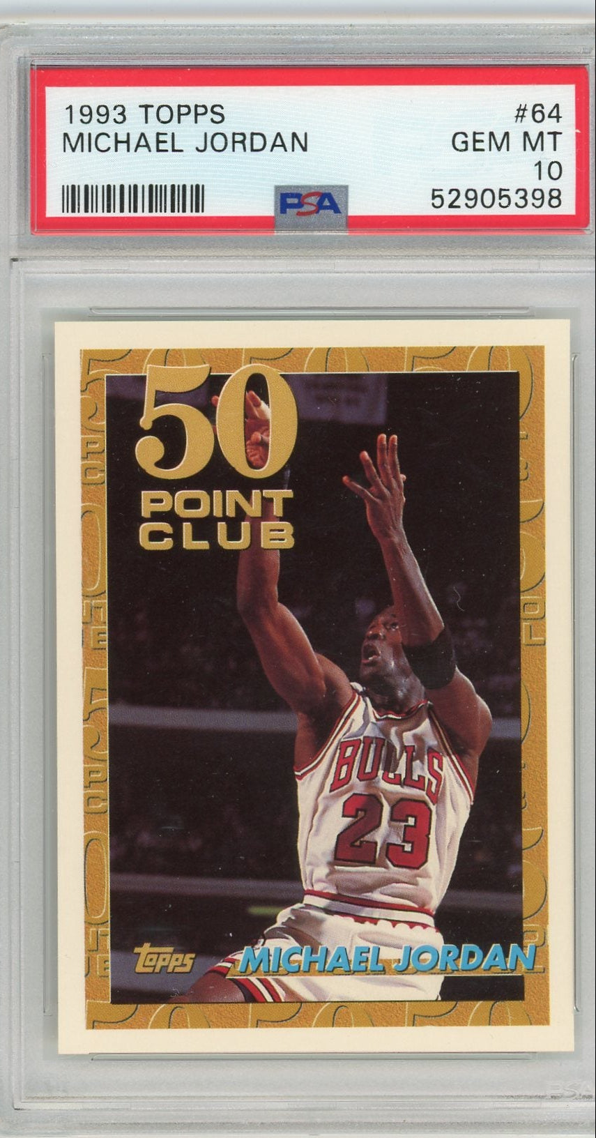 Michael Jordan 50 Point Club 1993 Topps #64 PSA 10