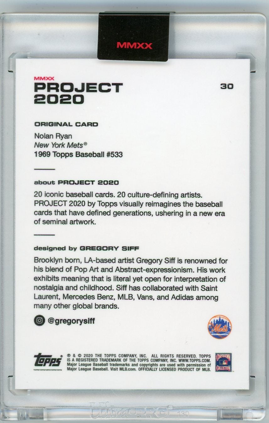 Nolan Ryan Topps Project 2020 #30 by Gregory Siff