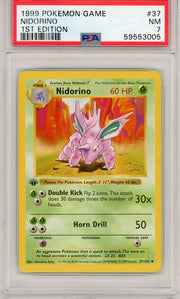 Nidorino Pokémon Game 1999 1st Edition #37/102 PSA 7