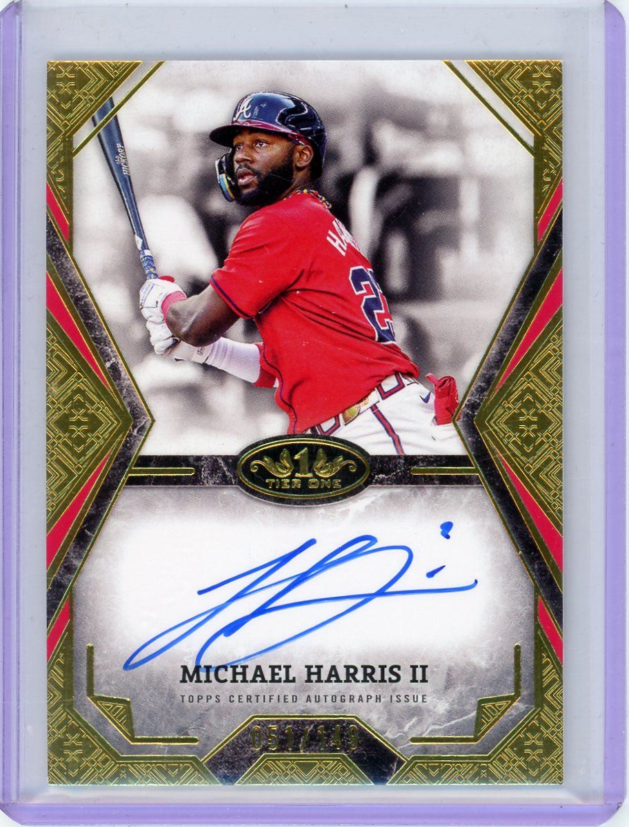 Michael Harris II 2025 Topps Tier One Tier One Talent Auto #'d 051/149