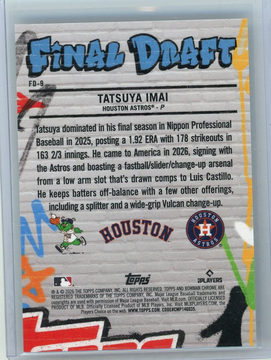 Tatsuya Imai 2026 Bowman Chrome Final Draft SSP