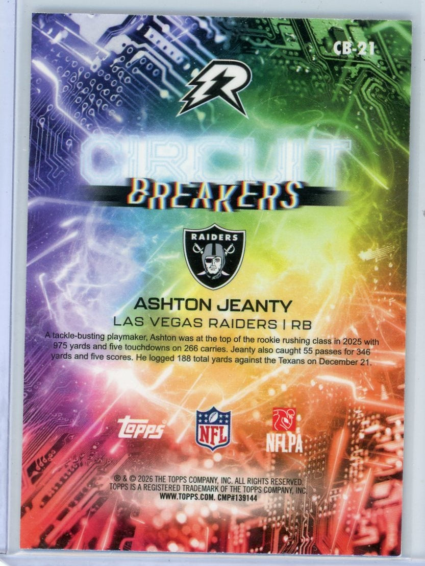 Ashton Jeanty 2025 Topps Resurgence Circuit Breakers Blue #'d 97/99
