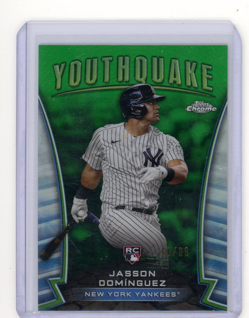 Jasson Dominguez 2024 Topps Chrome Rookie Youthquake Green 